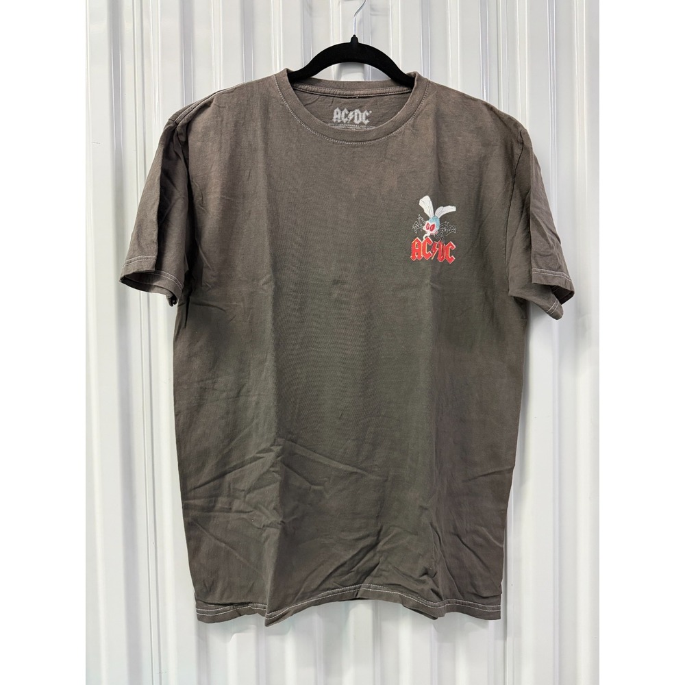 AC/DC Fly On The Wall Tour 1985 T-Shirt Mens L Band Tee Front Back Print 0139